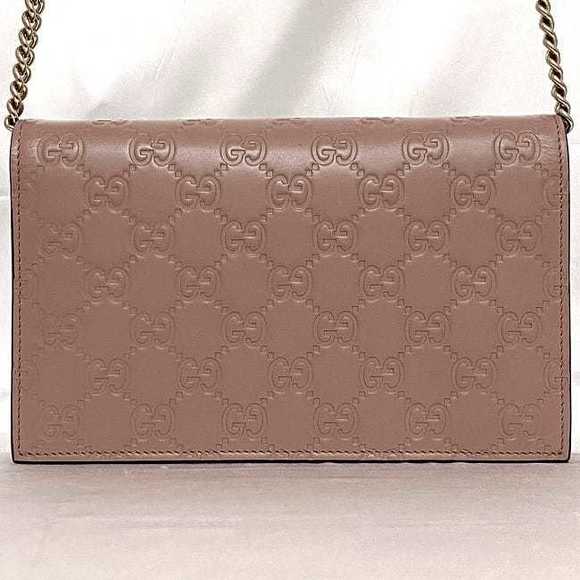 Gucci Chain Shoulder Wallet Leather Pink - Picture 4 of 10